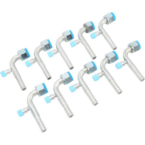 Lot de 10 raccords universels en aluminium pour tuyaux de climatisation automobile, adaptés à la modernisation des systèmes de climatisation des voitures, camions et engins de chantier. Diamètres disp (1/5)