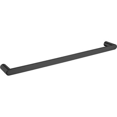 Appendino a muro per asciugamani in acciaio finitura nera 60 cm - Endor