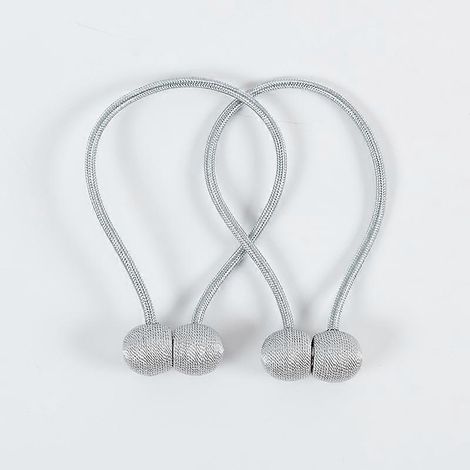 Embrasses de rideaux grises, embrasses de rideaux magnétiques, boucles de tringle magnétique (1/5)