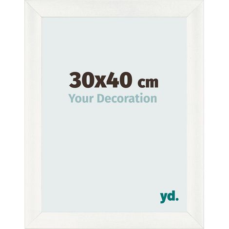 yd. - Cadre photo 30x40 - Blanc Patine - MDF - Pisa (1/5)