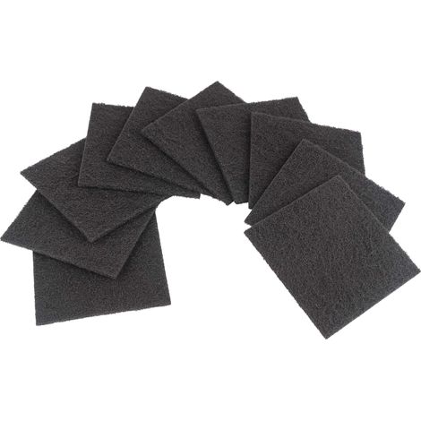 vhbw 10x Activated Carbon Filter for Rubbish Bin, Compost Bin, Litter Tray - 12.5 x 12.5 x 0.5 cm, Cut-to-Size