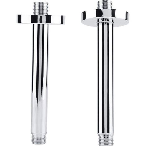 Bras de douche rond en acier inoxydable, fixation murale pour pommeau de douche de plafond de salle de bain (15 cm) (1/5)