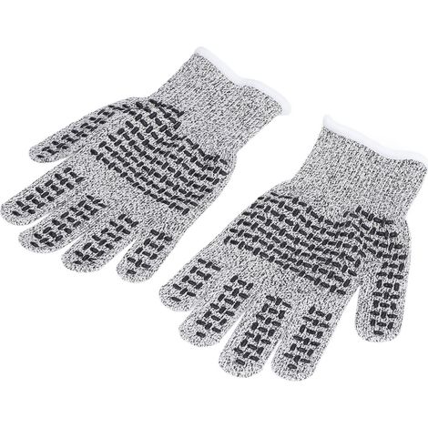 Lot de 2 gants anti-coupures en silicone HPPE, gants de sécurité pour la cuisine et le jardinage (1/5)