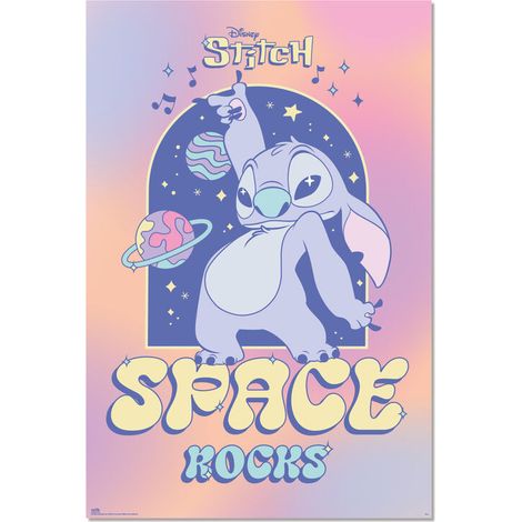 POSTER 61 X 91 CM DISNEY STITCH SPACE ROCKS
