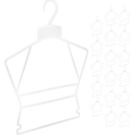 Lot de 20 Cintres Plastique Blanc pour Bébés et Tout-Petits, Maintien Forme Originale, Organisation des Vêtements, Maison Magasin (1/5)