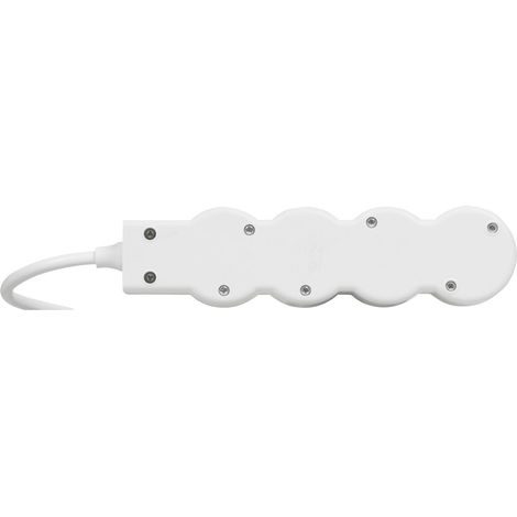 Legrand - Rallonge multiprise extra-plate équipée de 4 prises 2P+T 16A 3680W avec cordon longueur 1,5m - Blanc/Bleu (1/5)
