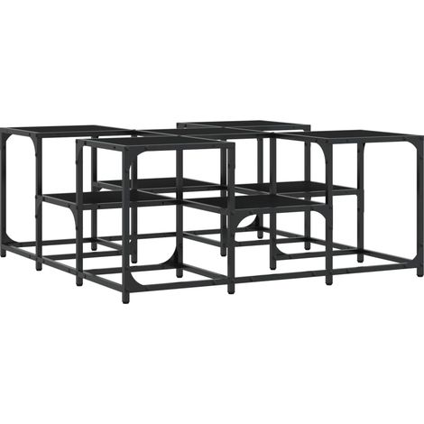 Maison Exclusive - Couchtisch Schwarz 91x91x40 cm Holzwerkstoff