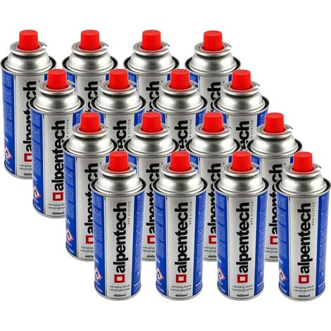 Pack de 16 Cartouches de gaz 250g butane Camping Butane ALPENTECH (1/5)
