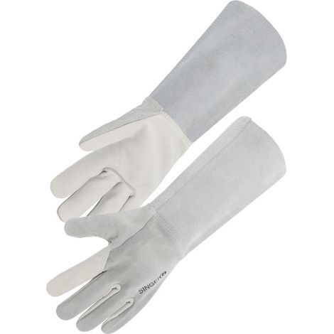 Gant paume fleur bovin Dos croûte Manchette croûte 20 cm T10 - SINGER - 51GS20