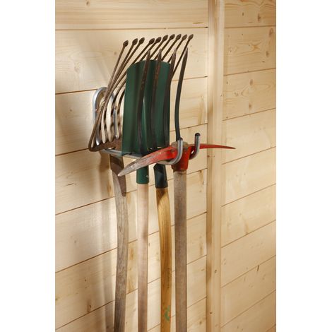 Mottez – Crochet de rangement double longueur 350mm – Charge 60kg – Fixation murale pour bois dur – F112V
