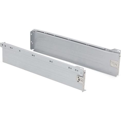 Emuca – Tiroir de cuisine Ultrabox 118 mm – Acier gris métallisé – Glissières à roulettes – Charge max 25 kg (1/7)