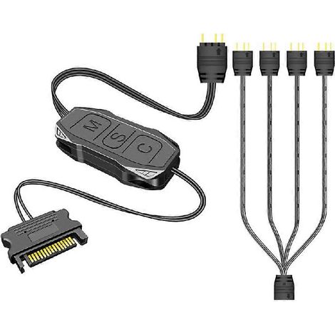 COOLMOON 5V 3-Pin auf SATA ARGB Mini-Adapter-Controller-HUB Computerlüfter LED-Beleuchtung RGB-Steuerkabel (1/5)