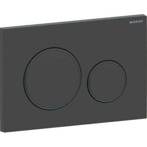 Convient pour panneau de commande de toilettes GEBERIT Sigma 20 - Noir Mat (115.882.16.1) (1/5)