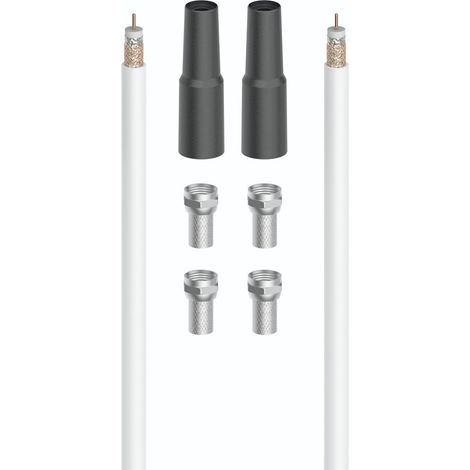 Hama SAT-Anschluss-Kit 20m, 100dB, 4-fach abgeschirmt (1/2)