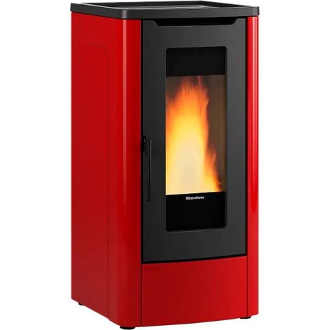 STUFA A PELLET 'DAHIANA 5.0' 10 kW - colore bordeaux