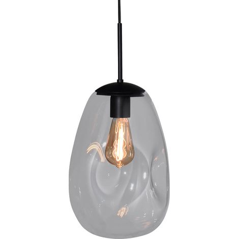 Lampe suspendue Lava 1x verre transparent Ø 22,5 cm - 2760-05-00-60 (1/3)