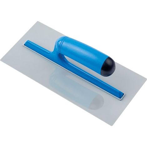 Frattazzo per stucco ( 28x12 cm ) con lama in acciaio e Manico ergonomico in ABS - Spatola americana per lisciare - Per uso professionale e fai da te