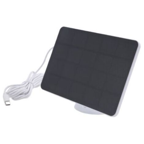 Ede Chargeur de Panneau Solaire éTanche 4W pour CaméRa de SéCurité à Domicile Chargeur Alimenté par Cellules Solaires avec Câble de Charge, Blanc (1/5)