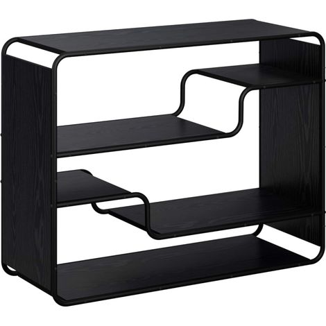 Credenza Rovere Nero 98 x 37,5 x 75,5 cm Legno ingegnerizzato vidaXL (1/5)