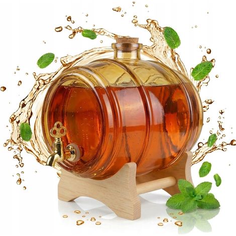 Fût en verre de 4 litres pour vin, jus, eau, alcool, mariage (1/5)