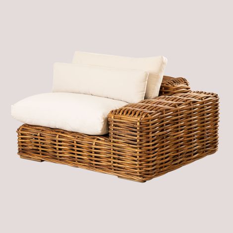 Sillón esquinero derecho de jardín en ratán Milu SKLUM (1/5)