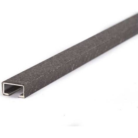 Listello testa piatta in alluminio decorato metri 2 : Colore - Wenge, Modello - 15X8MM (1/2)