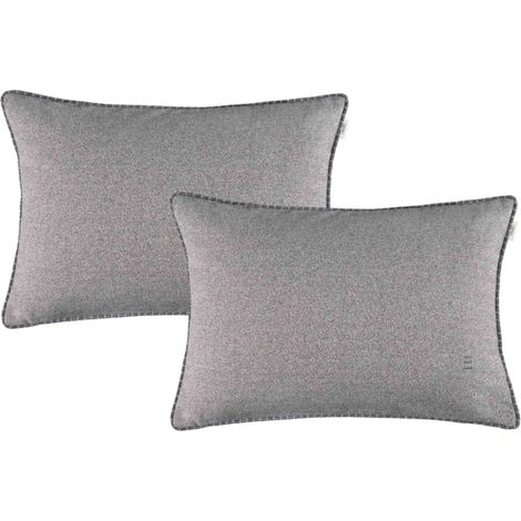 ESPRIT Funda de cojín decorativo FUN-2 - Set de 2 58x38 cm, gris
