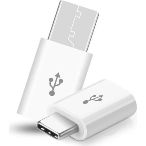 Adaptateur - OEM - Micro USB vers Type C - Blanc - Compatible LeEco Le Max 2 - Convertisseur