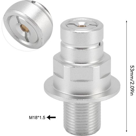 Ortviai Adaptateur CO2 pour SodaStream DUO/Terra/Art – Filetage M18x1.5, aluminium argenté, étanchéité optimale (1/4)
