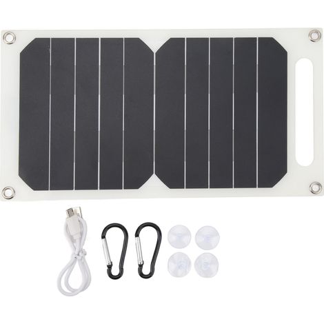Ortviai Panneau Solaire Portable 10 W USB avec Cellules Monocristallines – Chargeur Écologique pour Camping et Randonnée (1/5)