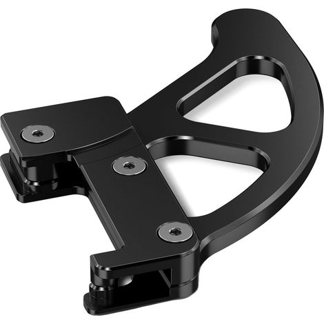 Protector de disco de freno, aluminio resistente, fácil instalación, trasero negro (1/2)
