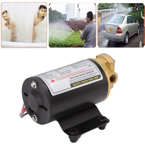Pompe à huile électrique à engrenages avec protection thermique pour moteur diesel, pompe à huile de lubrification, pompe à eau, tête de pompe en laiton 24 V (1/5)