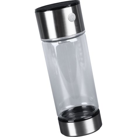 Bouteille d'eau riche en hydrogène rechargeable par USB 420 ml, générateur d'eau alcaline portable avec ioniseur, en verre borosilicate haute densité. (1/5)