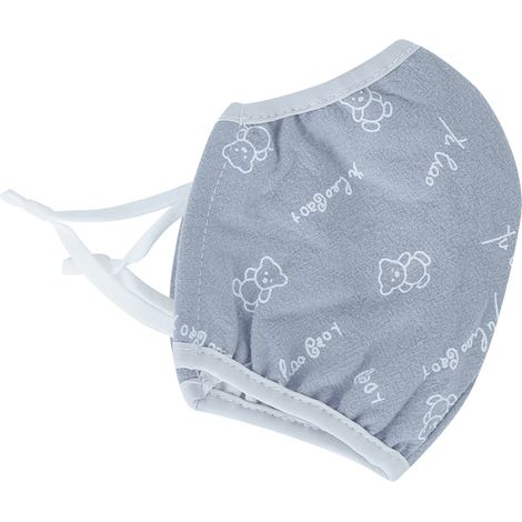 Masque de protection respiratoire anti-poussière pour adultes (hommes et femmes), lavable, imprimé gris, pour un usage quotidien. (1/5)
