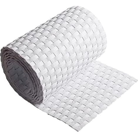 FASCIA PVC BIANCA EFFETTO RATTAN cm.19x200