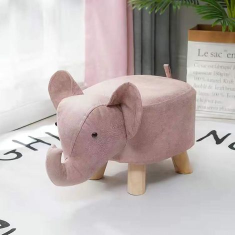 Tabouret Animal Mignon Multifonction pour Maison et Maternelle - Banc Rose en Forme d'Animal