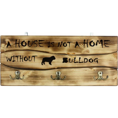 Bulldog - gruccia con cane, espositore per medaglie, decorazione per la casa di Art-Dog