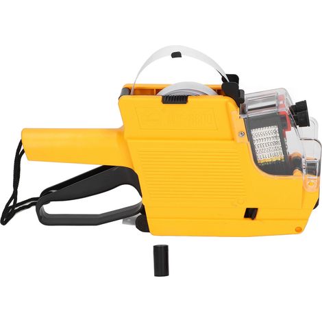 Étiqueteuse à pistolet MX-6600, 10 positions, 2 lignes. Les étiquettes de prix à double ligne conviennent aux bureaux, commerces de détail, supermarchés et autres organisations. Étiquetage jaune. (1/5)