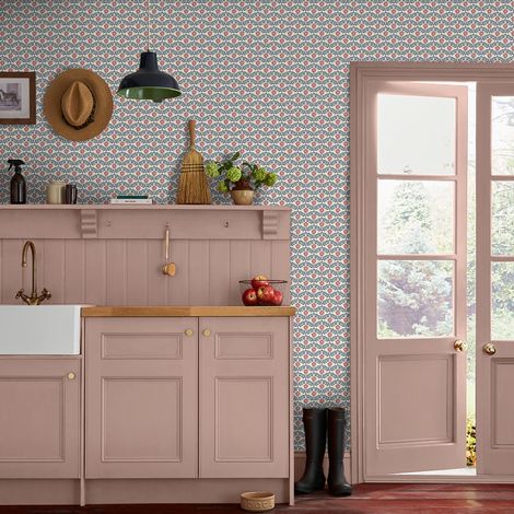 Papier peint intissé Joules Stately Floral 1005 x 52cm Bleu, rose, crème (1/5)