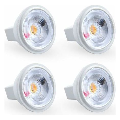 3W MR11 GU4 Ampoule LED Blanc Chaud 3000K AC/DC 12V Equivaut à l’Ampoule Halogène 35W Parfait pour maison, bureau, magasin, supermarché, bars, café, exposition, hôtel, restaurant, etc (4pcs) [Classe é