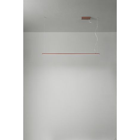 Suspension LED 45W Série 8460 en Métal Marron Métallisé, Dimmable CCT 2700K-4000K, Hauteur Réglable avec Rosane Décentralisée - Perenz Illuminazione