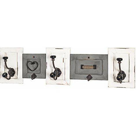 Garderobe murale coloris vintage - Dim : L 67 x P 11 x H 18 cm -PEGANE-