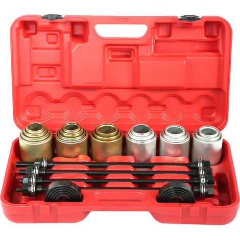 Kit d'outils d'insertion de retrait de roulement de douille universel de voiture, Kit de manchons de traction de presse 26 pièces (1/5)