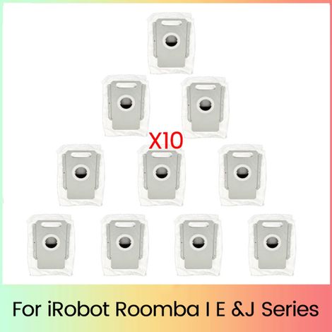 Bolsas para aspiradora de las series I, E y J, 10 unidades, compatibles con los modelos I3, I3+, I7, I7+, I4, I6, I6+, I8, I8+/ E5, E6, E7, J7. (1/2)