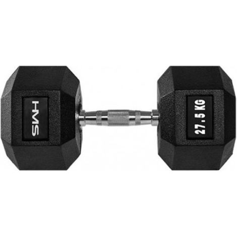 Mancuerna HMS HEX PRO de 27,5 kg - entrenamiento de fuerza, acero macizo