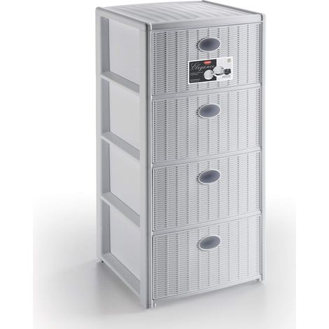 Cassettiera Elegance in Polipropilene 40 CMX40X80H. Bianco Stefanplast (1/2)