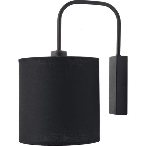 Applique murale noire abat-jour Lamego E27 20W Shilo (1/3)