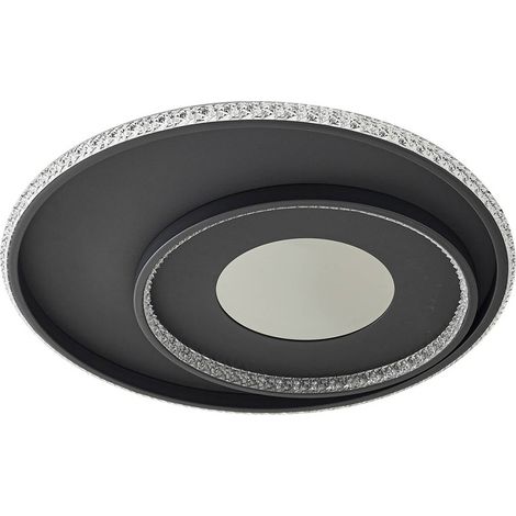 Lindby Lámpara de techo LED 'Inessa' en Negro Metal (1/5)
