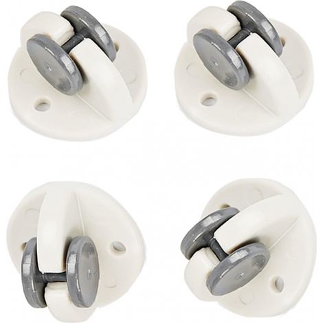 Poulie de roulettes Auto-adhésives en Petites Roues Mignonnes Accessoires de déplacement Mini à Billes 4 pièces Plastique (1/5)