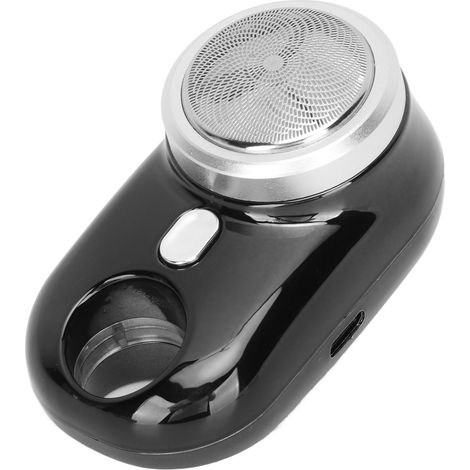 Mini tondeuse à barbe rechargeable USB IPX7, portable et de poche, idéale pour les voyages. Cadeau parfait pour papa ou mari (noir). (1/5)